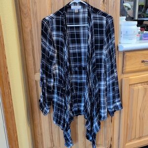 Motherhood Blue & White Flannel Size Small